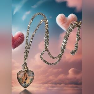 #0904 Mary Jesus necklace pedant new